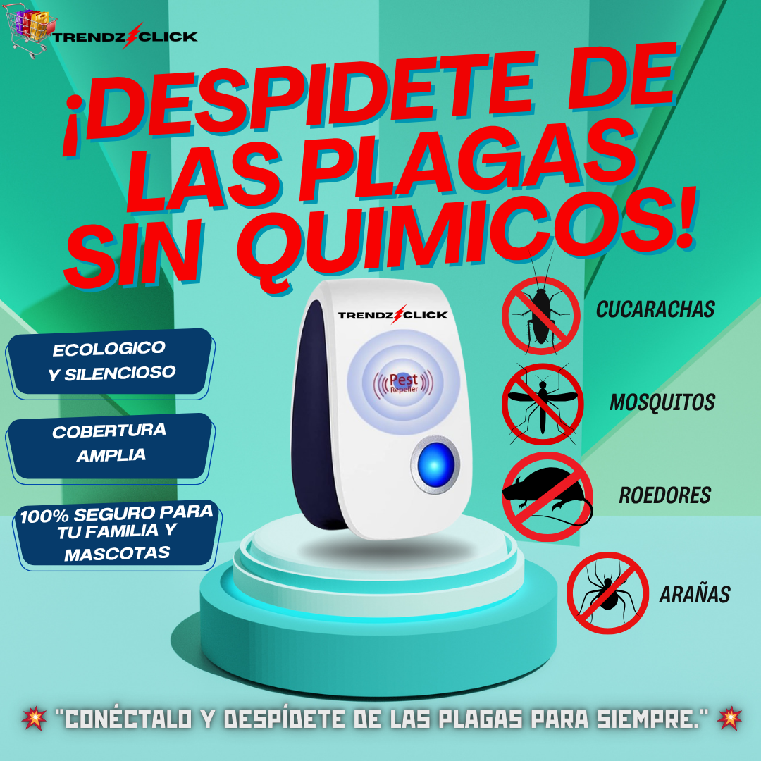 Repelente Ultrasónico - “Plagas fuera, familia segura”