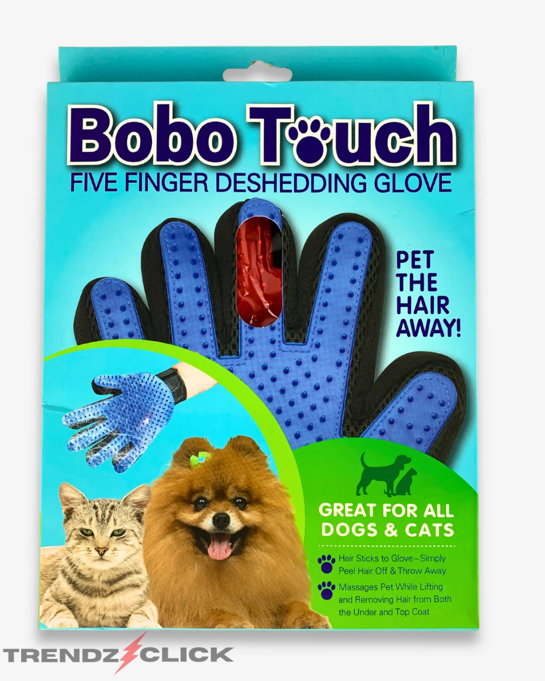 GUANTE MASAJEADOR QUITA PELOS PARA GATOS Y PERROS